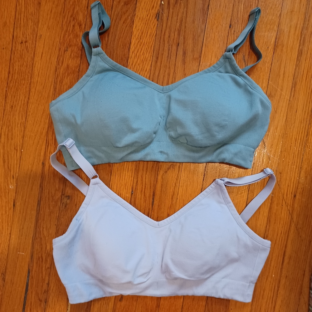 Knix Women's Seamless Bralette Set - Teal And Lavender